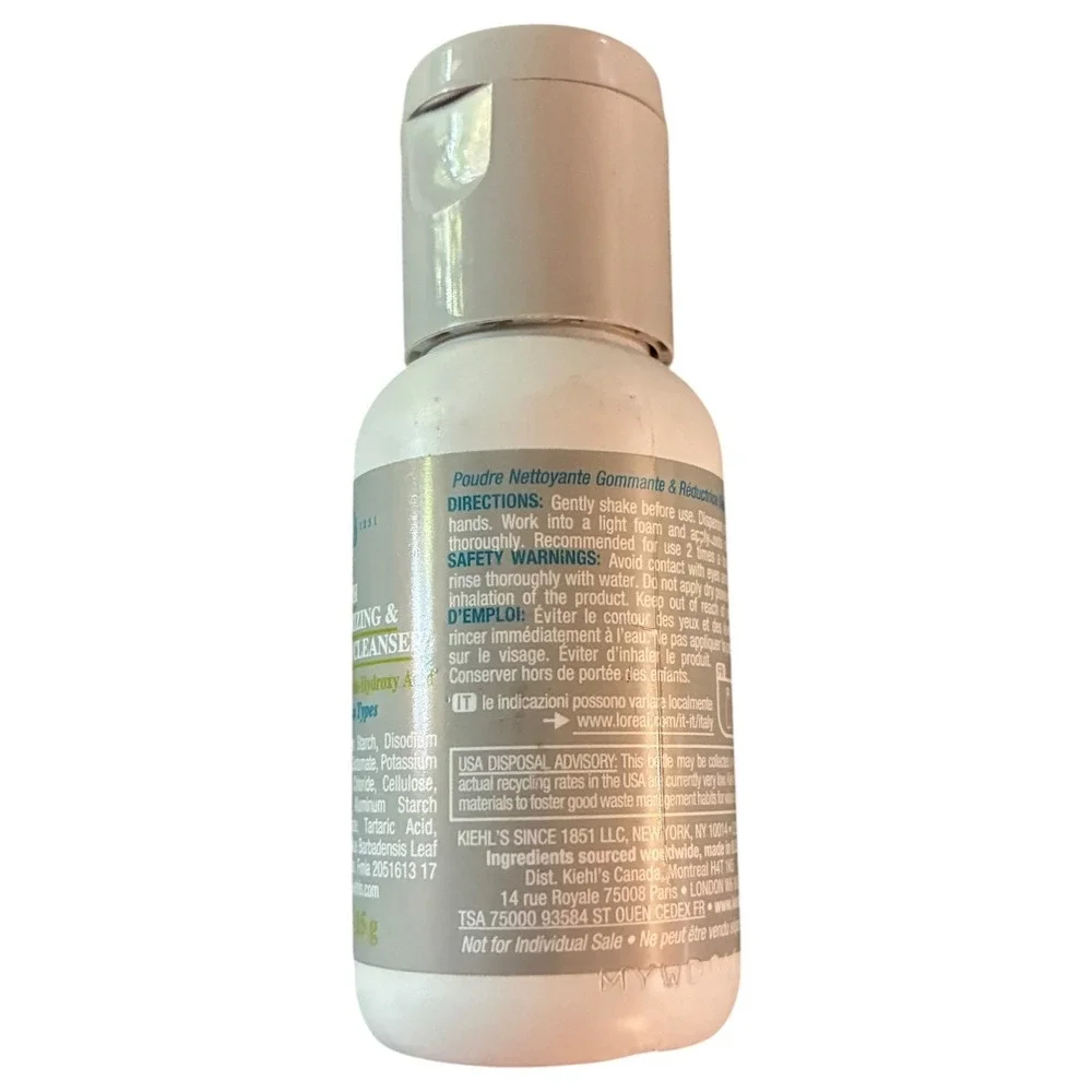 Kiehl's Rare Earth Pore Minimizing Polishing Powder Cleanser 0.5oz Travel New